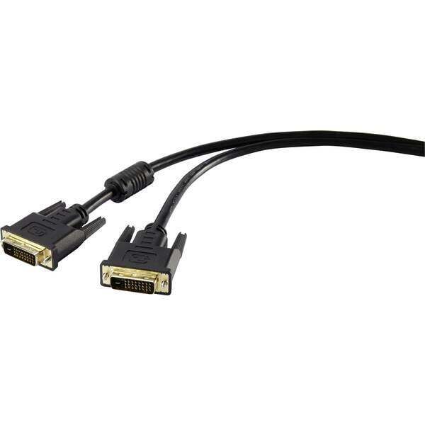 Renkforce dvi cavo 1.80 m rf 4212195 con nucleo in ferrite contatti connettore
