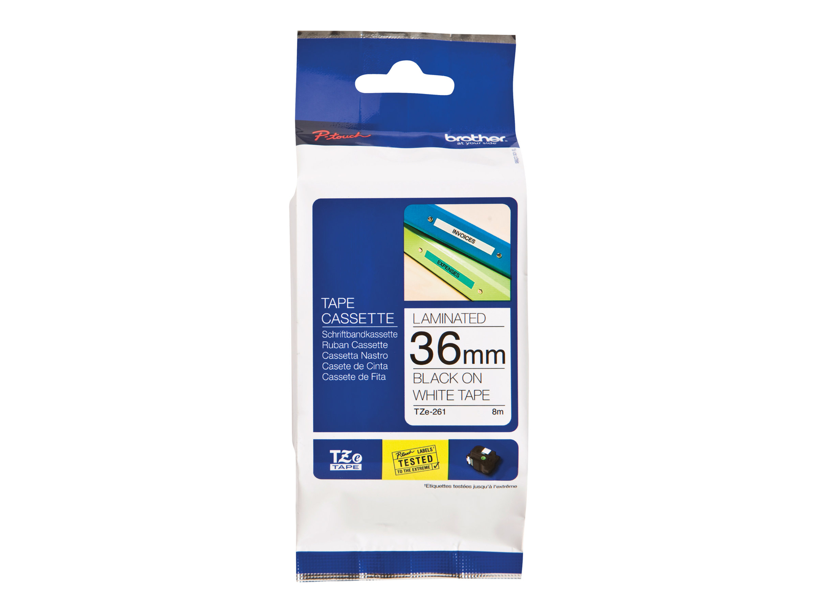 Brother TZe-261 TZ 3,6 cm 8 m 40 mm 70 mm 95 mm Etichette / etichette TZE261