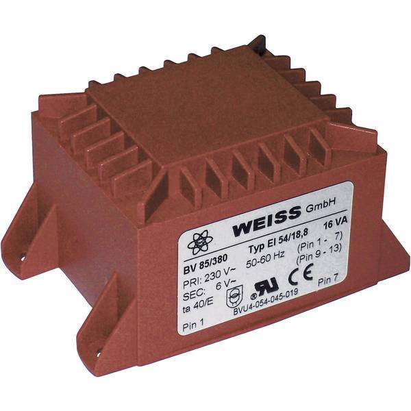 Weiss elektrotechnik 85/384 trasformatore per pcb 1 x 230 v 18 v/ac 16 va
