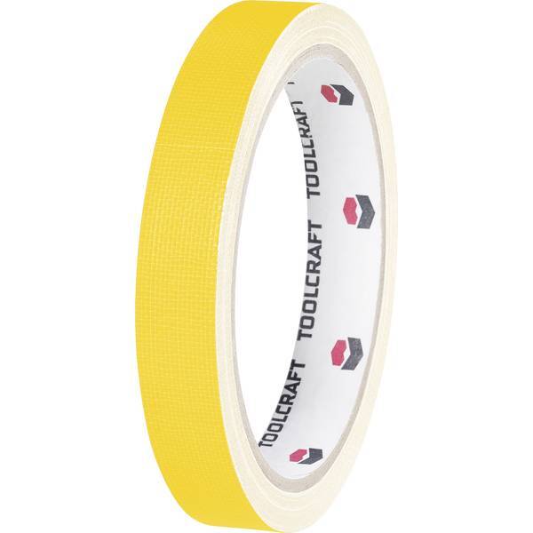 Toolcraft heb19l10gc nastro in tessuto giallo l x 10 m
