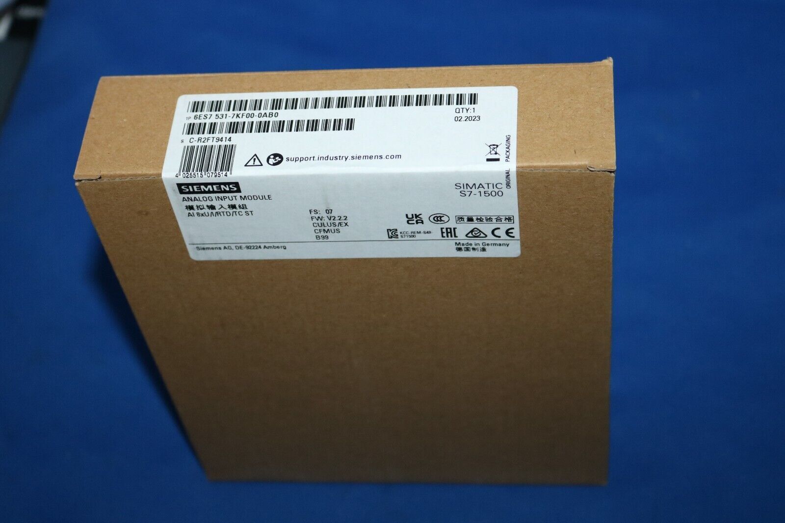 Siemens Simatic 6ES7531-7KF00-0AB0 6ES7 531-7KF00-0AB0 s7-1500 SM531 AI