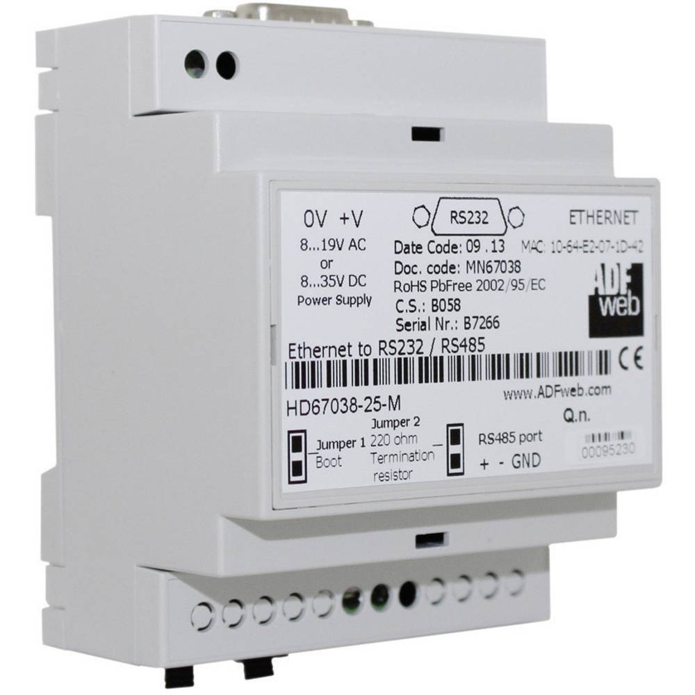 Wachendorff HD6703825M HD6703825M Convertitore Ethernet RS-232, RS-485,
