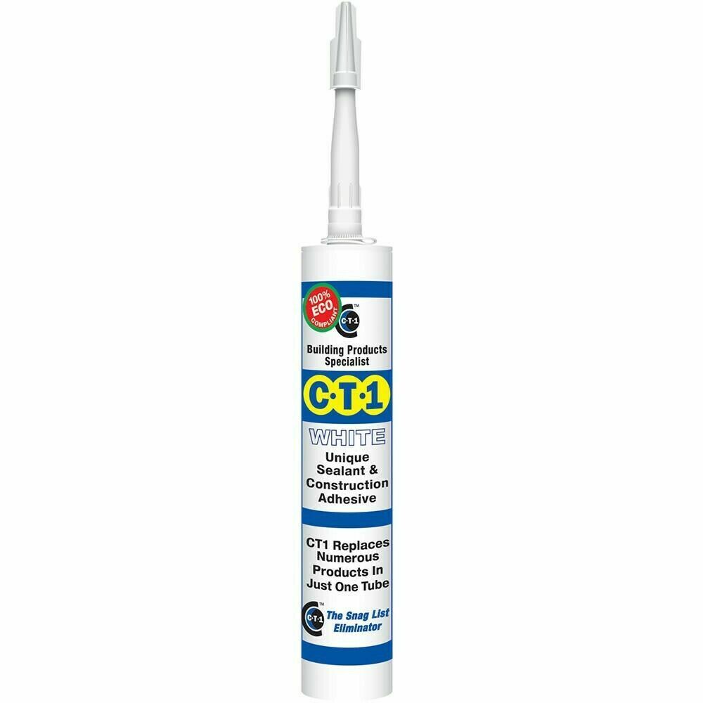 CT1 Bianco Sigillante Impermeabile Adesivo Legno Metallo Plastica Vetro Cemento