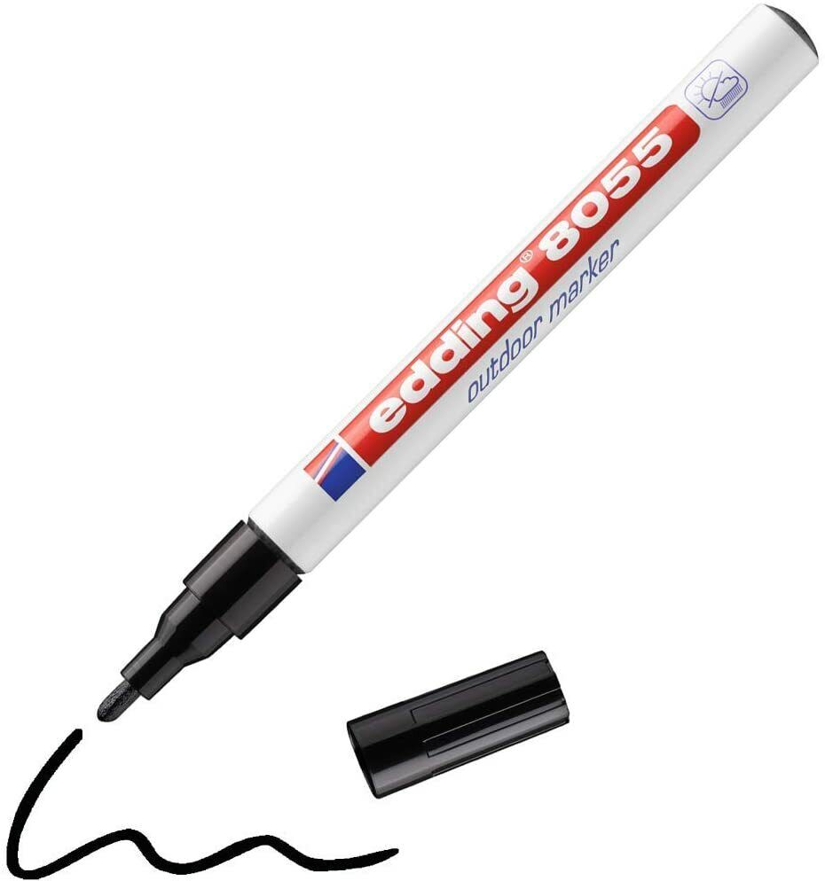 Edding 8055 Esterno Pennarello Indelebile - 1-2mm Pallottola Punta -