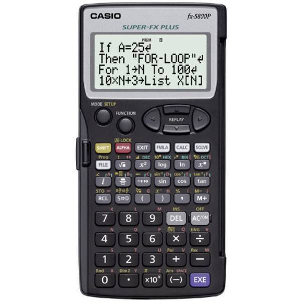 Casio fx5800p calcolatrice per la scuola nero display cifre 16 a batteria l x