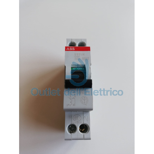 ABB S951N INTERRUTTORE MAGNETOTERMICO 20A 6KA C 1 MODULO 1P+N  EE 575 5