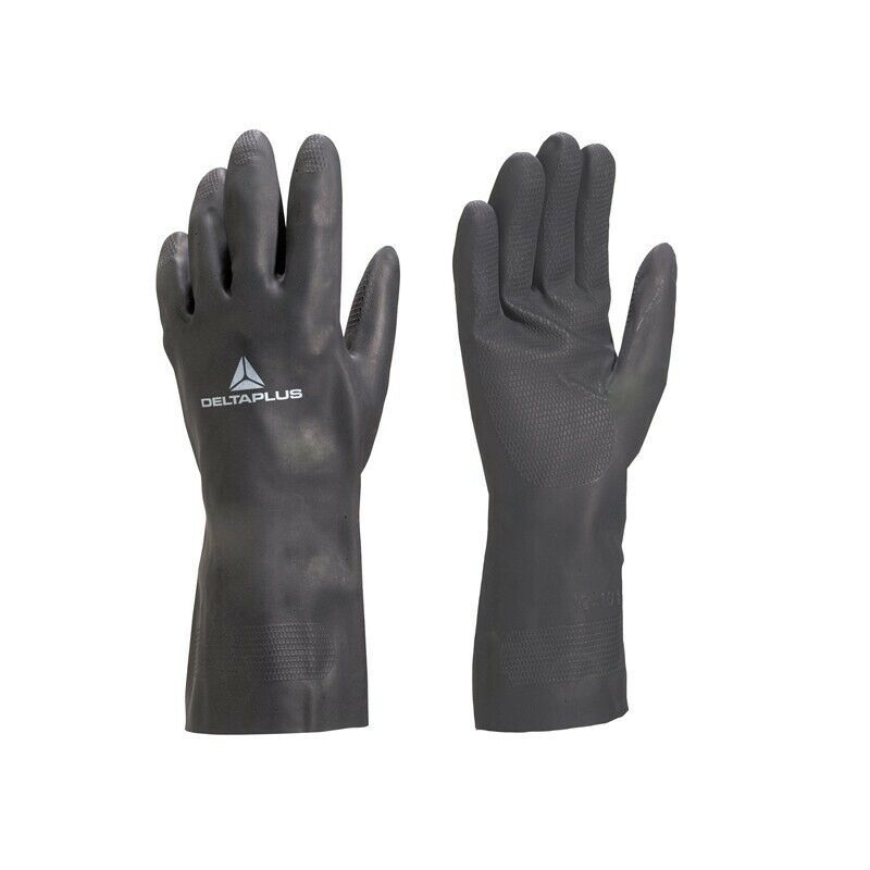 Guanto protezione chimica - neoprene floccato - Tg. 07/08 - Nero - Deltaplus