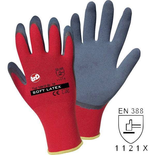 Guanto da lavoro poliestere taglia 9 en 388:2016 cat ii l+d griffy soft latex