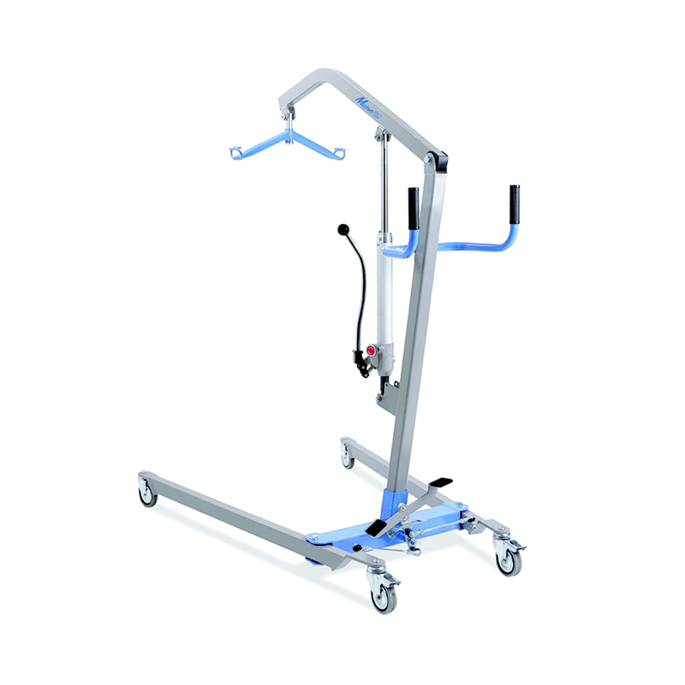 Sollevamalati idraulico Muevo con pedale + imbrago portata 180kg Grigio Mopedia