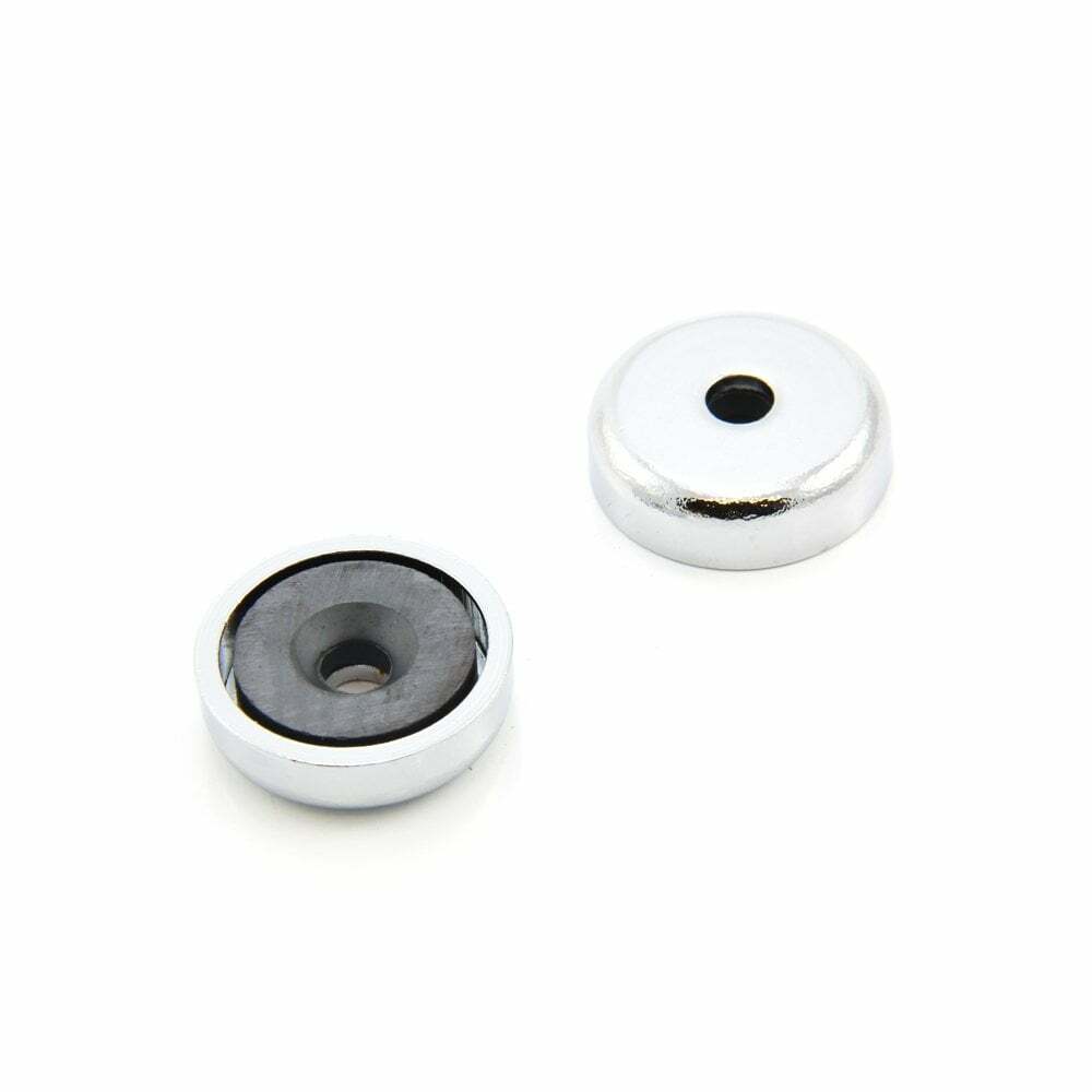 25mm Dia X 7mm X 5mm Countersunk Ferrite Y30bh Pot Magnete, 2.9kg Tirare
