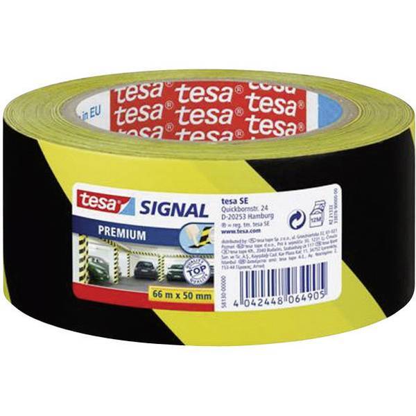 Tesa 58130-00-00 nastro adesivo per segnalazioni giallo nero l x