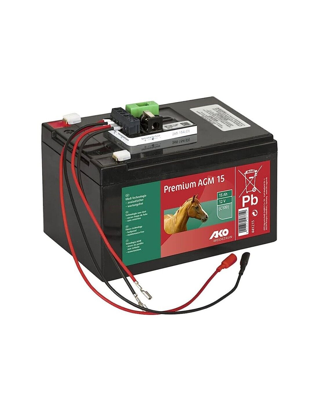 Batteria ricaricabile premium AGM 12 Volt - 15 Ah