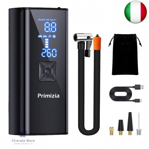 Primizia Compressore Aria Portatile Auto, Portable Electric Air Compressor 150