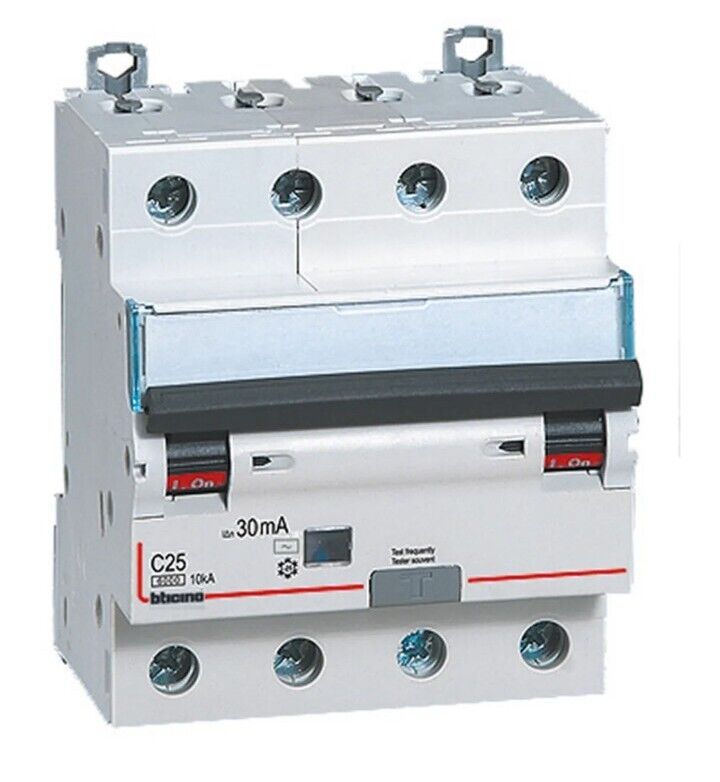 BTicino GN8843AC25 Interruttore Magnetotermico Differenziale 4P tipo AC 30mA 6kA