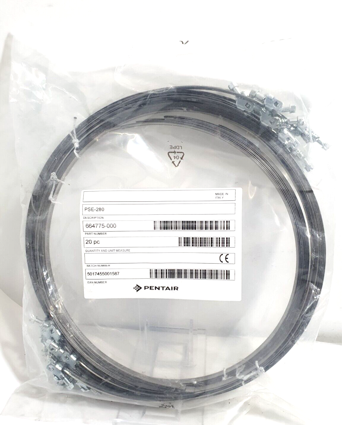 20pcs PENTAIR PSE-280 664775-000 fascetta fissaggio in metallo sigillati