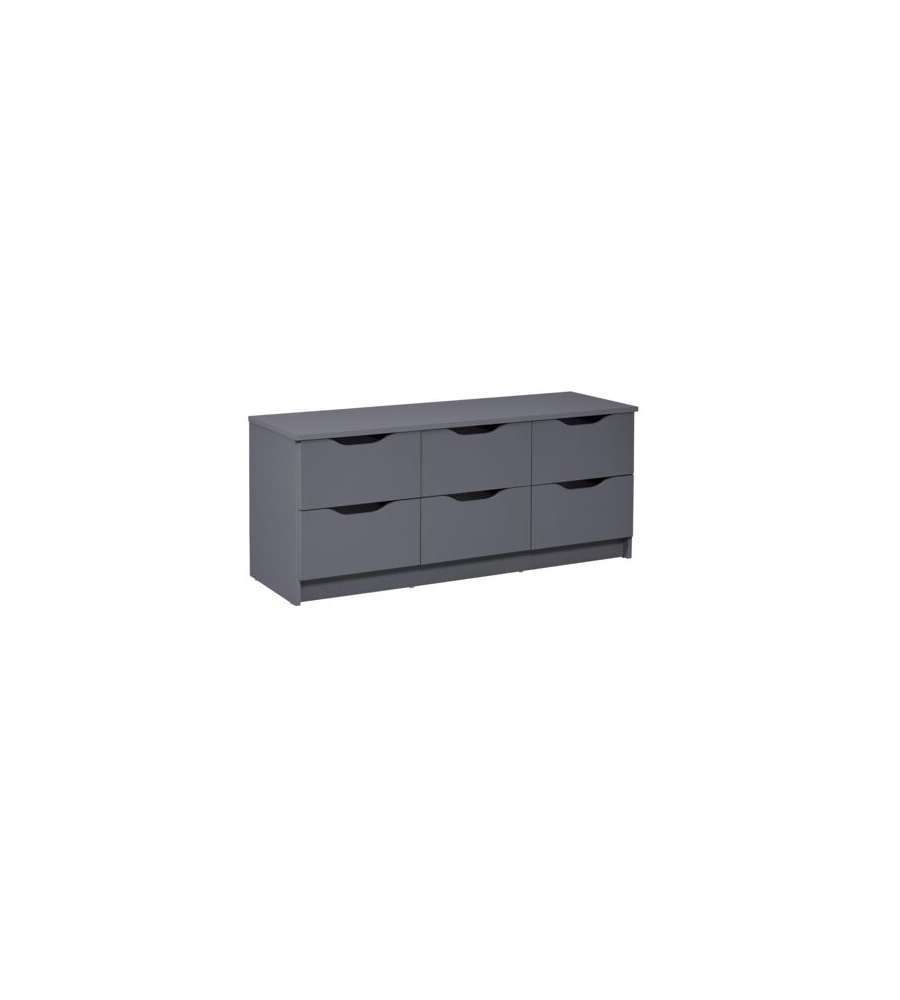 Cassettiera Silenzia 6-B Cassettiera Grigio 122 x 40 x 51 cm