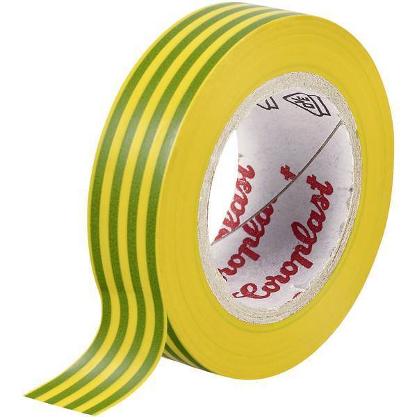 Coroplast 302 nastro isolante verde-giallo l x 25 m 19 mm 1 rotoloi