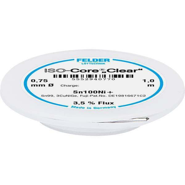 2226451 felder lttechnik iso-core clear sn100ni+ stagno senza piombo bobina