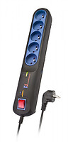 Lestar 1966002822 5 presa(e) AC Tipo F 50 Hz Nero Grigio Poliammide LFT 2005