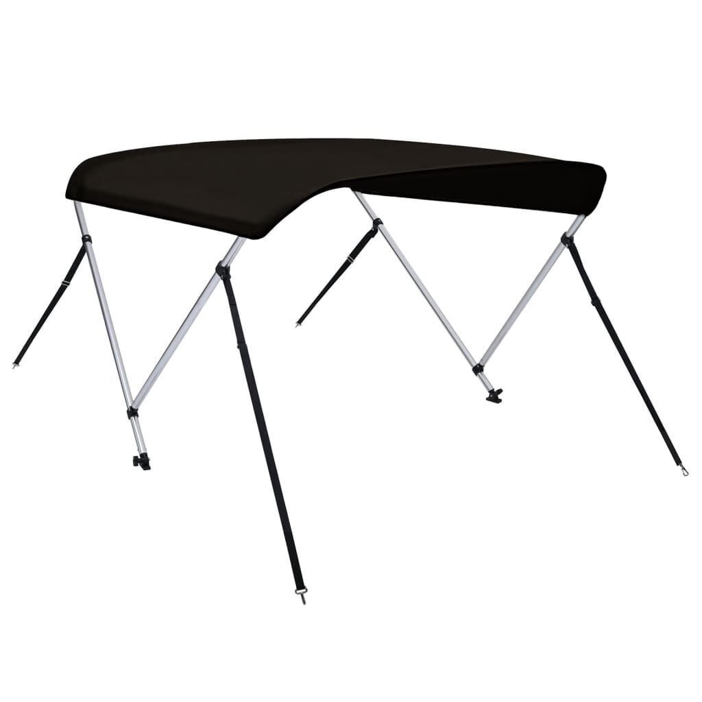 AX Tendalino Telaio A 2 Archi Barca Nero Baldacchino 179x156x93cm Cinghie 94797