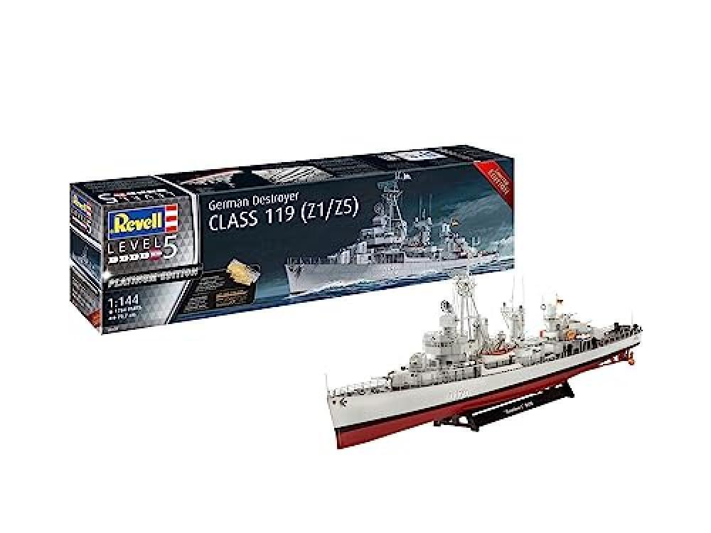 Tescoma- Revell 1:144-Cacciatorpediniere Tedesco Destroyer Class 119 (Z1/Z5) Pla
