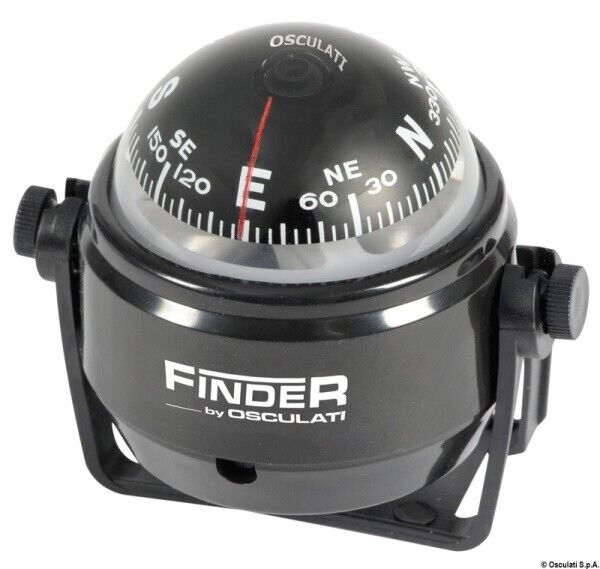 Bussola con staffa Finder nera, rosa nera - 25.170.01