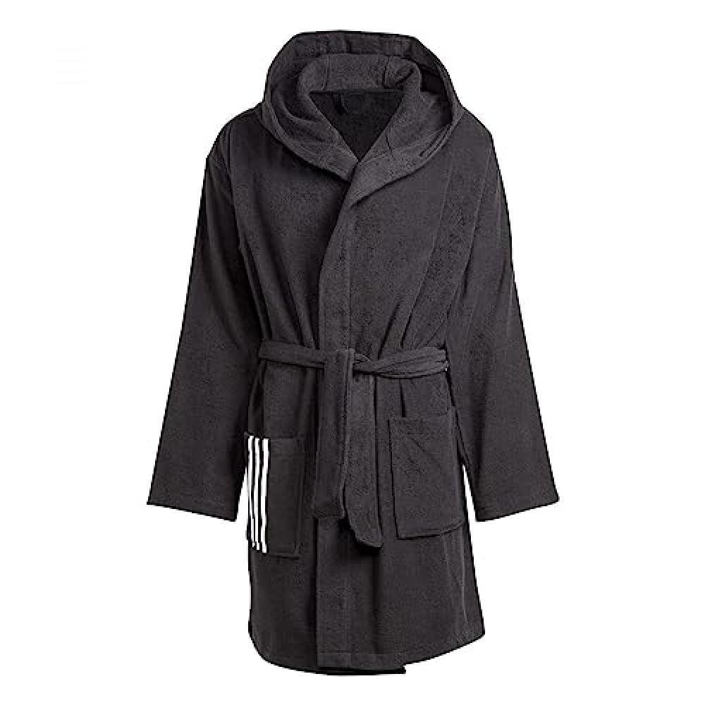 (TG. XS) adidas Bathrobe Veste, Black, XS Unisex - NUOVO