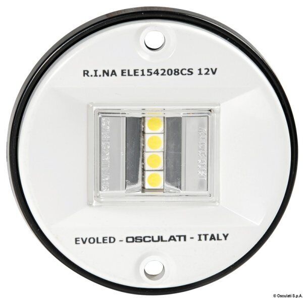 Luce di Via poppa 135° Evoled in ABS bianco (Blister) - 11.039.14