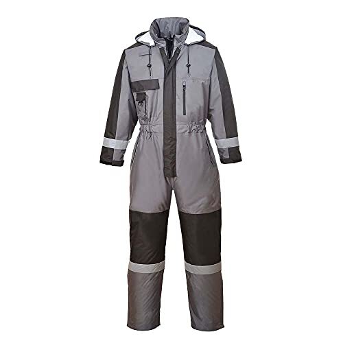 Portwest S585GRRM Tuta Intera Invernale Alta Visibilità, Grigo, M