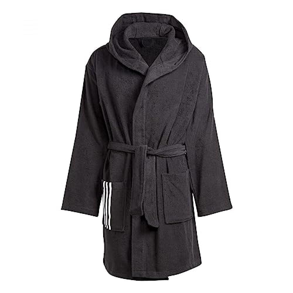 (TG. S) adidas Bathrobe Veste, Black, S Unisex - NUOVO