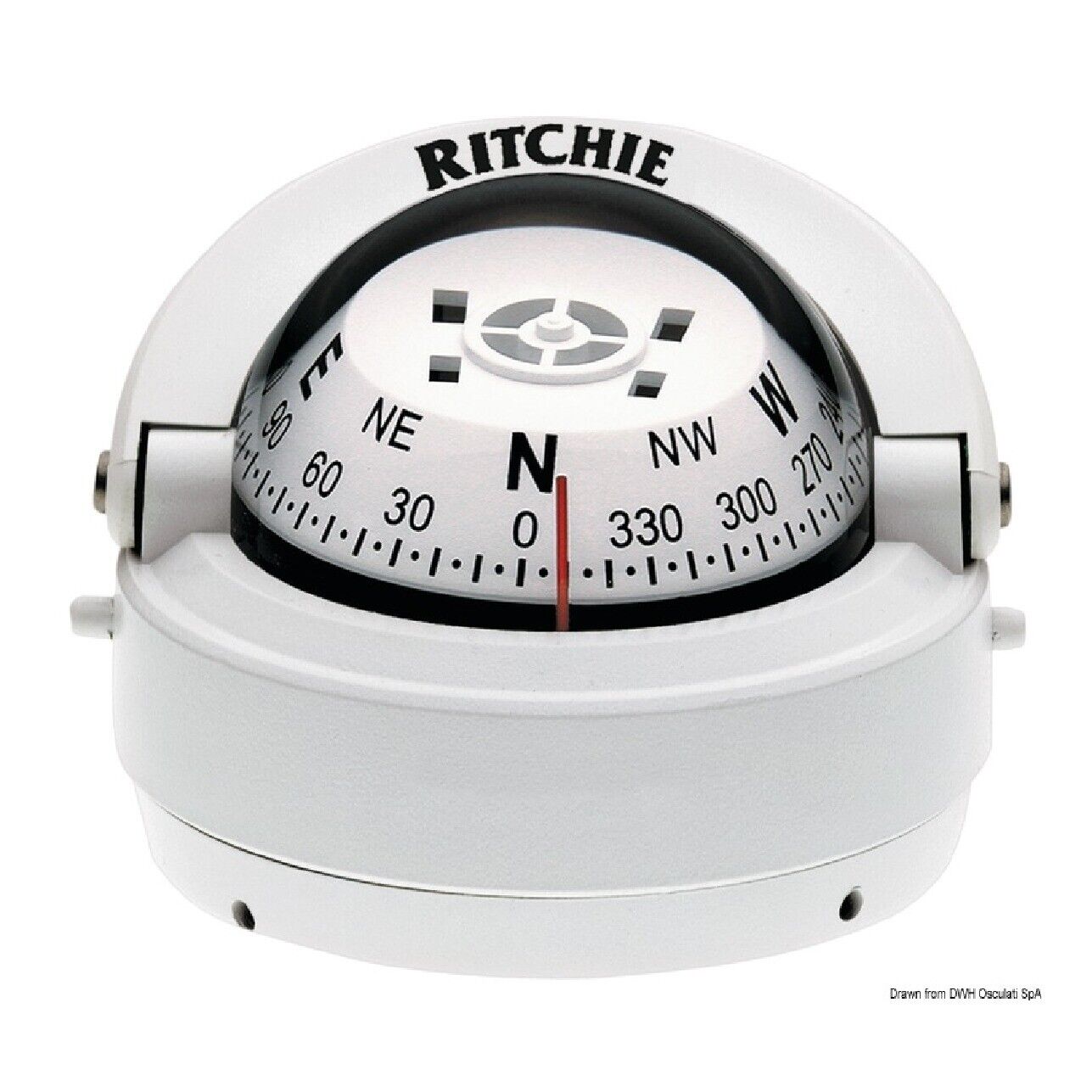 Ritchie navigation Bussola Explorer 2 pollici 3/4 esterna bianco/bianco 25.081.1
