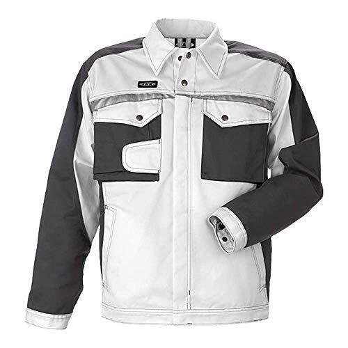 J.A.K. 92051504 Serie 9205 65% poliestere, 35% cotone, bianco/grigio, XL