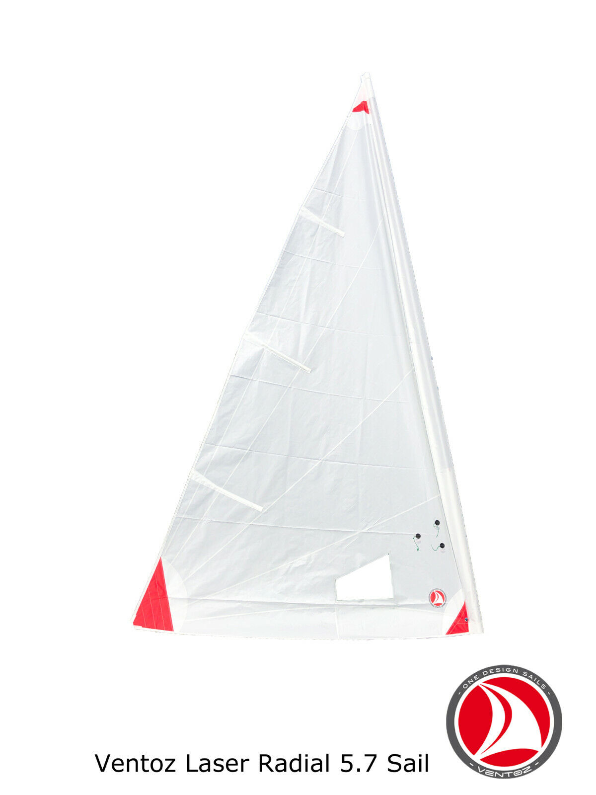 Ventoz Laser Radial Sail (5,7 m2) - Angoli rossi