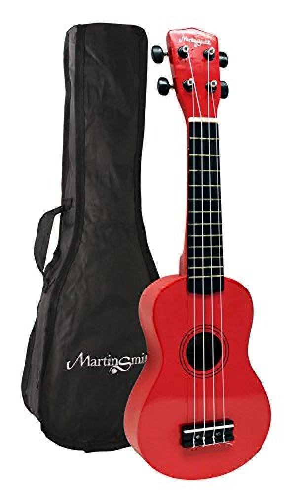 (TG. 21" Full Size Soprano) Martin Smith Soprano Ukulele Con Ukulele Bag - Red -