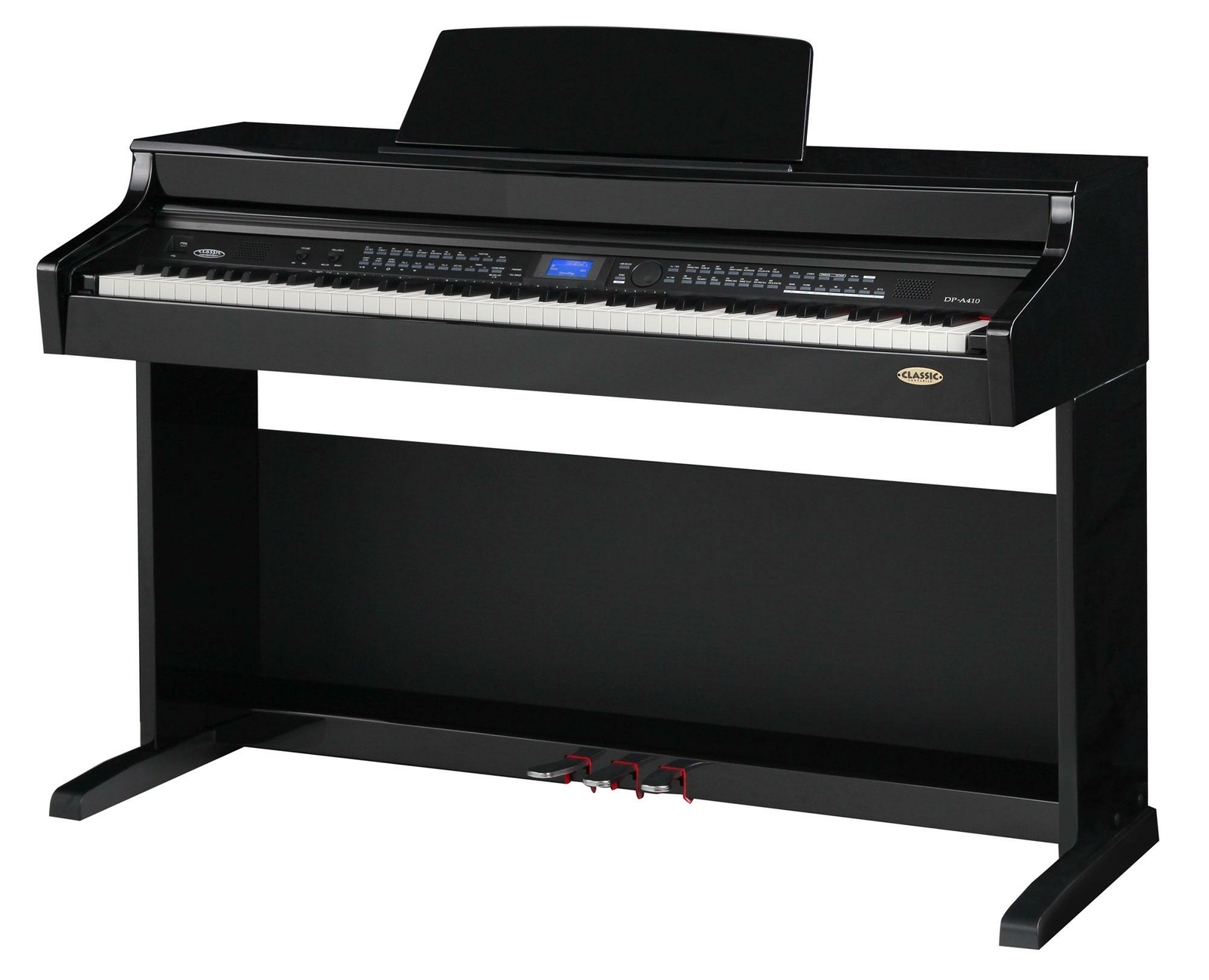 Pianoforte Digitale 88 Tasti Dinamici Martelletti 128 Voci USB MIDI Pedali Nero