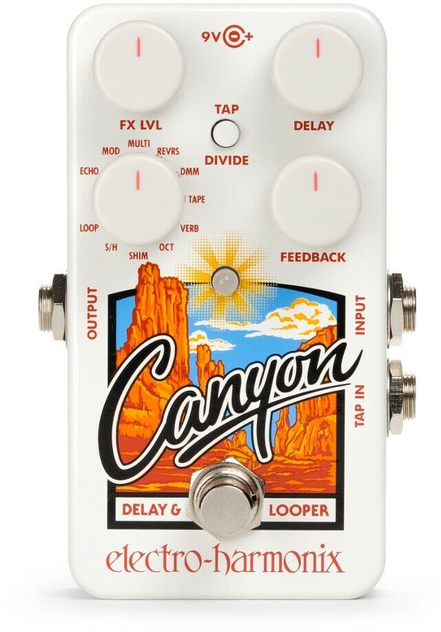 Ehx Elettrico Harmonix Canyon Ritardo & Looper Pedale, Nuovo
