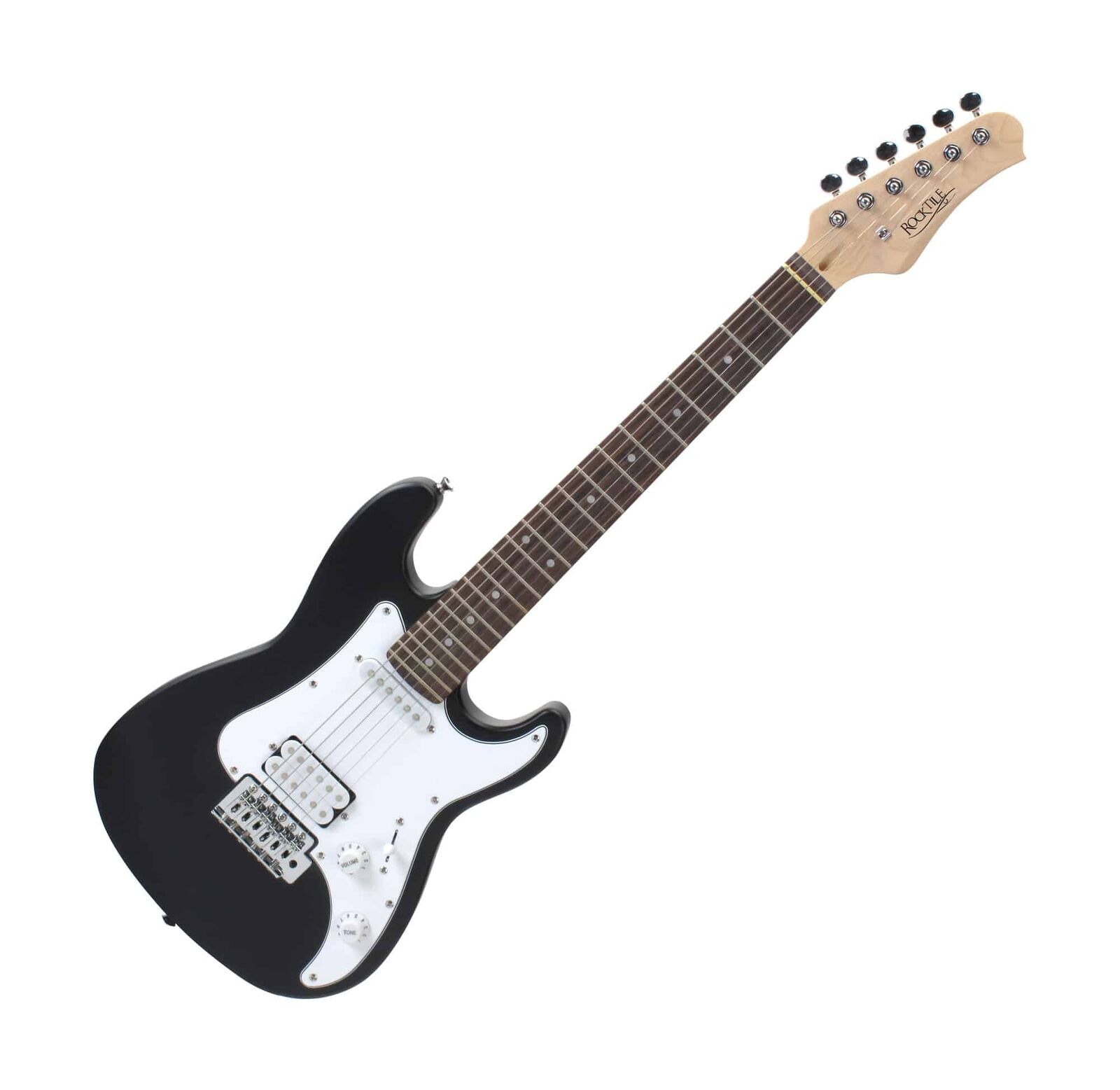 Chitarra Elettrica 3/4 Ragazzi Bambini 22 Tasti Tremolo Pickup Palissandro Nera