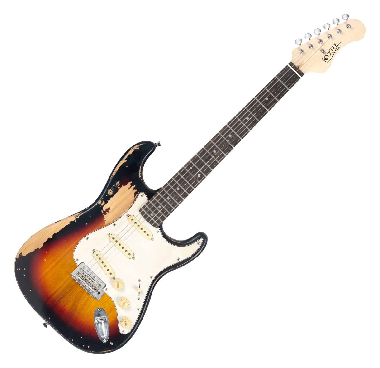 Rocktile Vinstage ST Chitarra Elettrica Vintage Sunburst Corpo Relic Aged Pickup