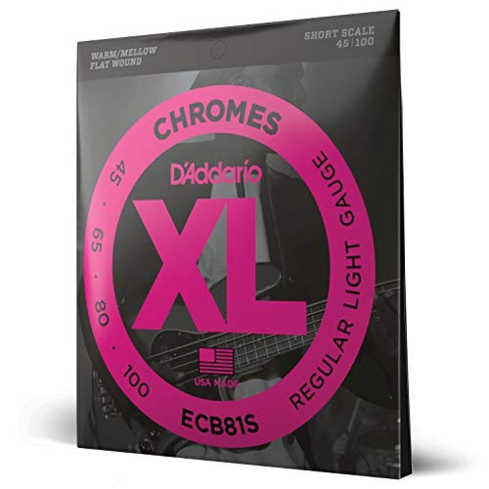 (TG. ECB81S Medium Short Scale (45-100)) D'Addario ECB81S Set Corde Basso Chrome