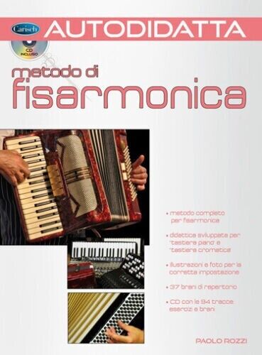 Metodo di Fisarmonica Facile Autodidatta Completo Paolo Rozzi + CD