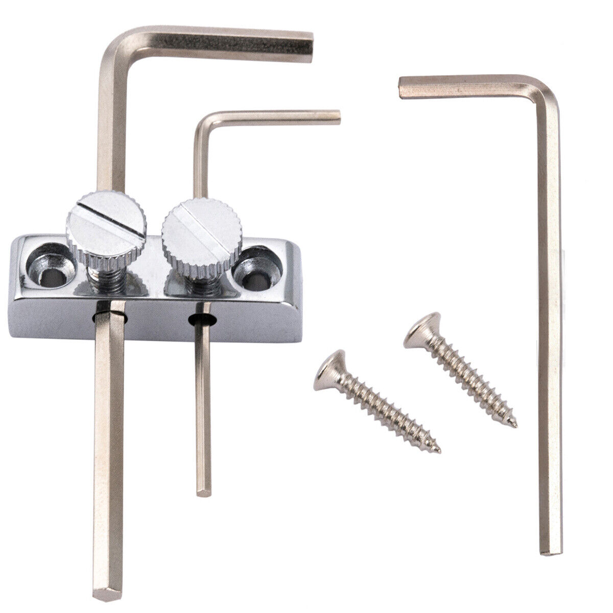 Musiclily Pro Chrome Guitar Bass Key Wrench Holder For Floyd Rose Tremolo Bridge