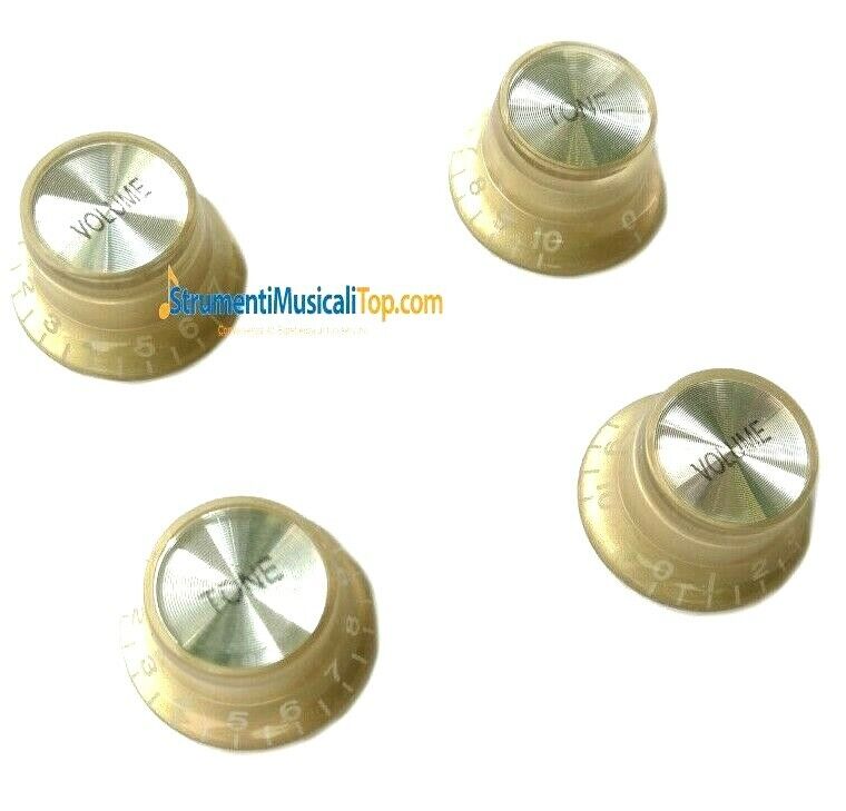 Set 4 Manopole Vintage KNOBS Pomelli LES PAUL SG tipo GIBSON Spedizione ITALIA