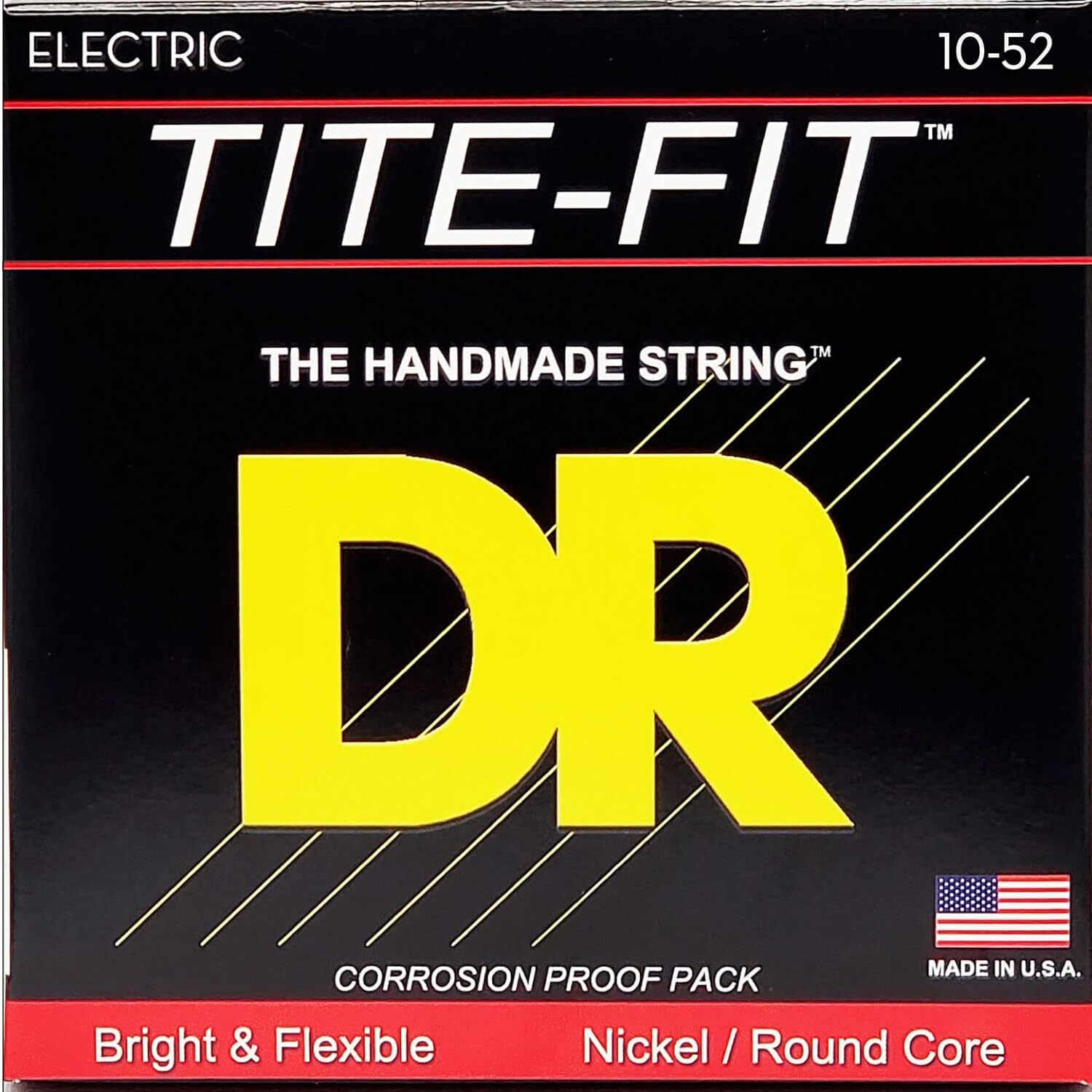DR Strings TITE-FIT™ - Nickel Plated Electric Guitar Strings: Medium to Heavy 10