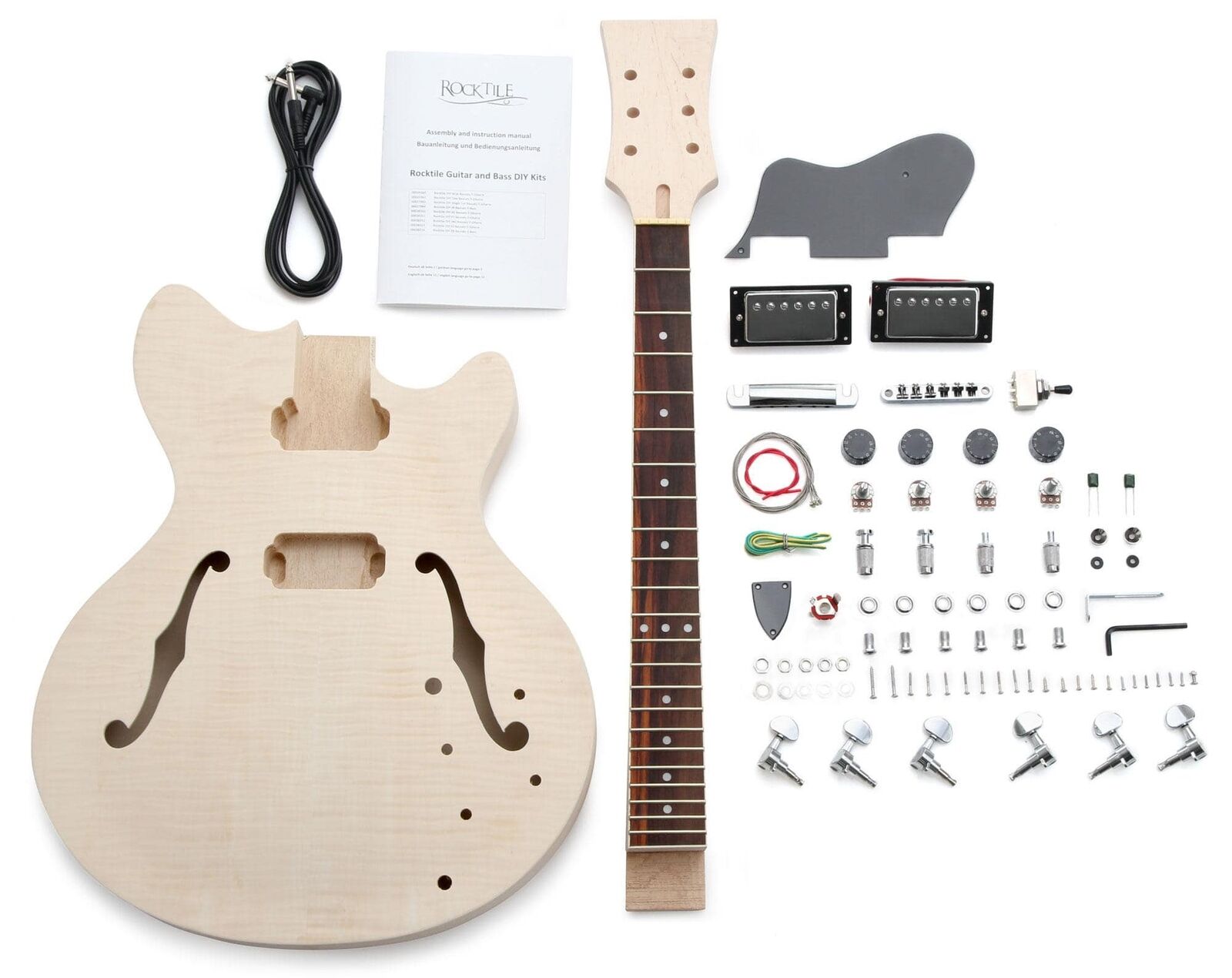 Chitarra Elettrica Kit D'assemblaggio Fai da te Do It Yourself DIY Legno NAT