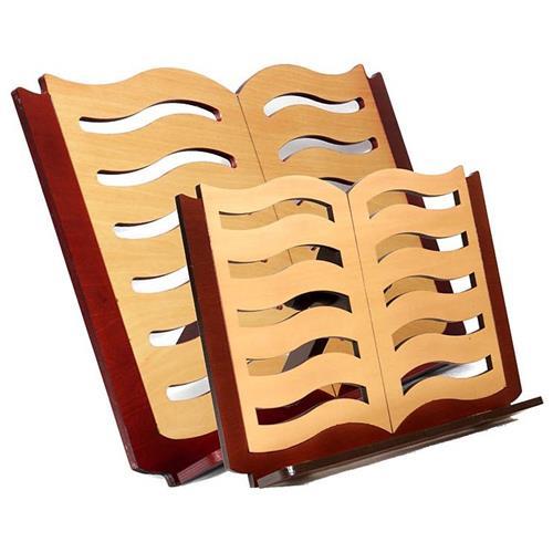 LEGGIO IN LEGNO DA TAVOLO SMALL BOOK MADE IN EUROPE IN MOGANO DESIGN LIBRO CON P