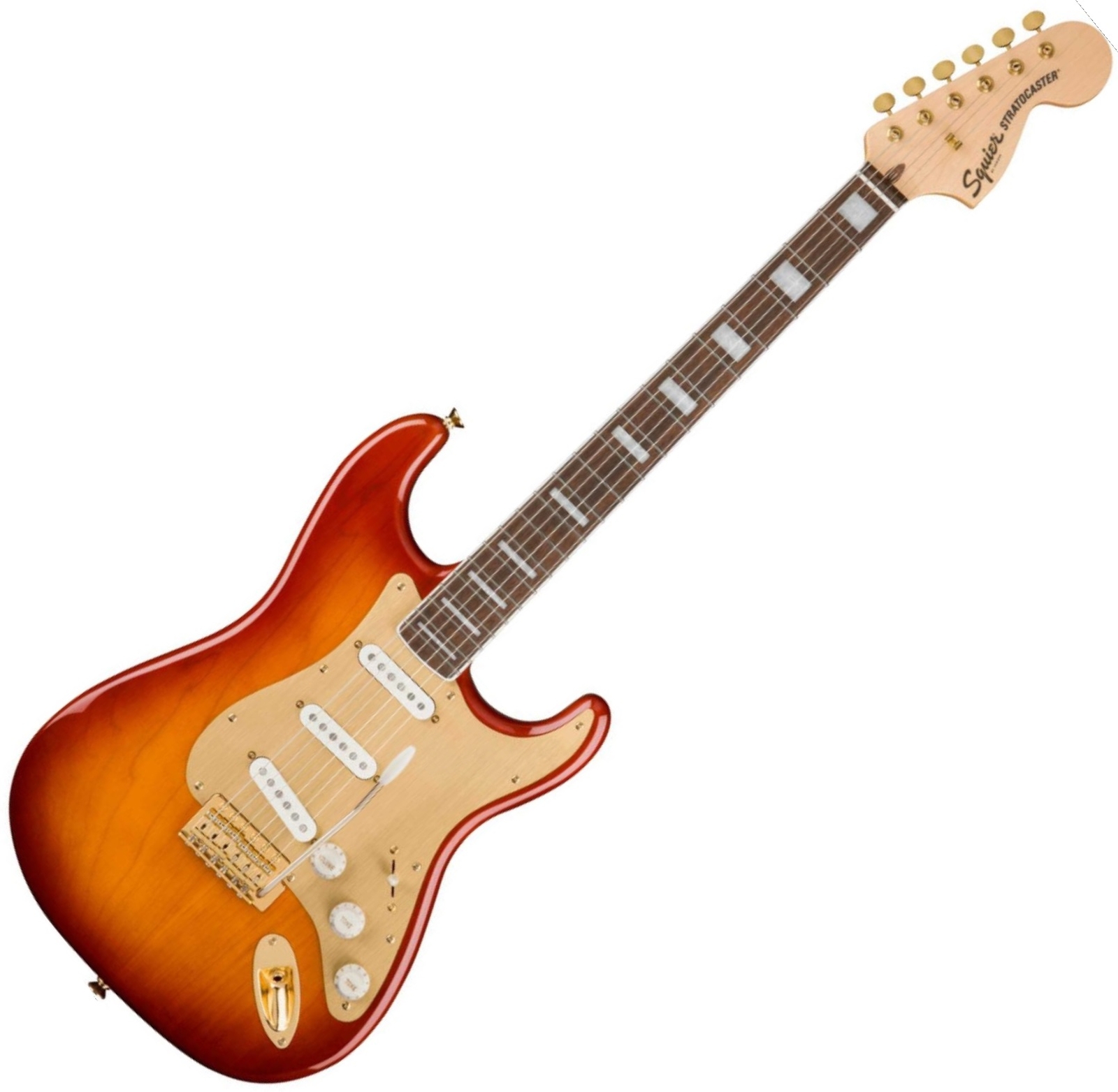 FENDER SQUIER STRATOCASTER 40TH ANNIVERSARY GOLD EDITION CHITARRA ELETTRICA 21 T