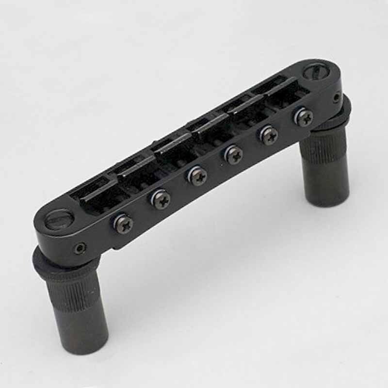 TonePros T3BT-B Ponticello Standard Tuneomatic Bridge Large Visiera Metrico Nero