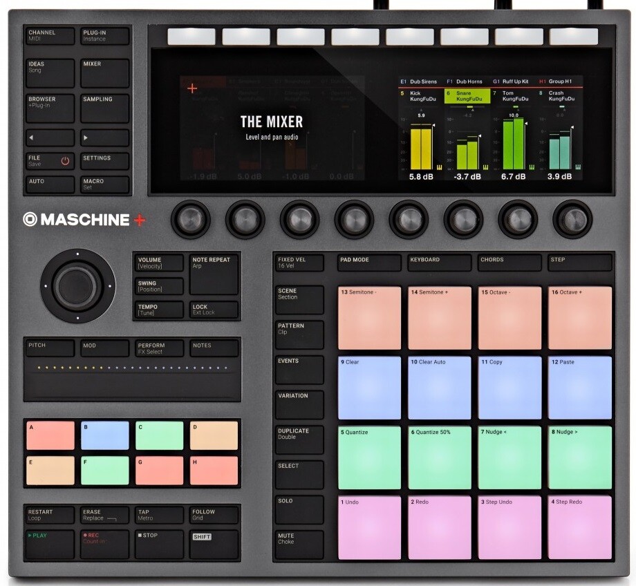 NATIVE INSTRUMENTS MASCHINE+ PLUS GROOVE BOX SAMPLER DRUM MACHINE E SINTETIZZATO