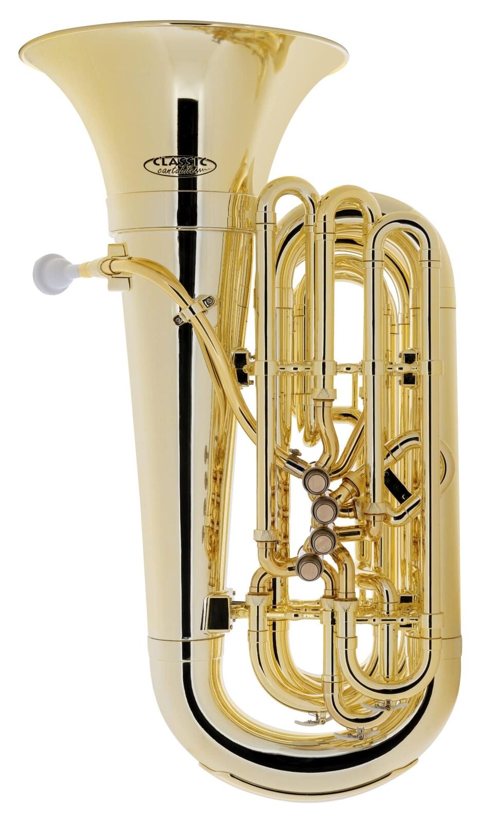 Tuba Oro Sib in Plastica Leggera 4 Valvole Perinet Set Bocchino Borsa Trolley