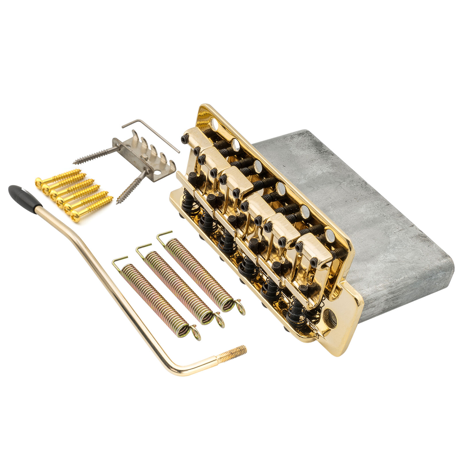 Musiclily Pro Oro Vintage Chitarra 56.5mm Acciaio Selle Tremolo Ponte per Strat